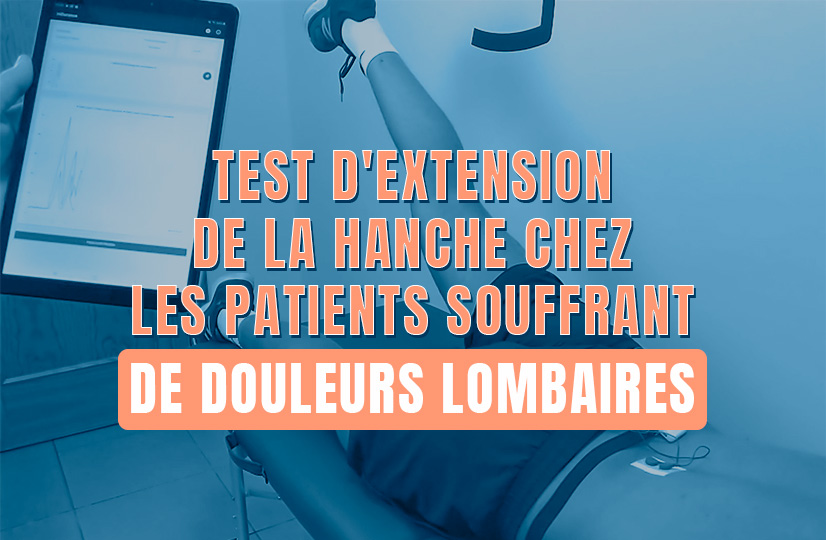 Test d'extension de la hanche chez les patients souffrant de douleurs lombaires