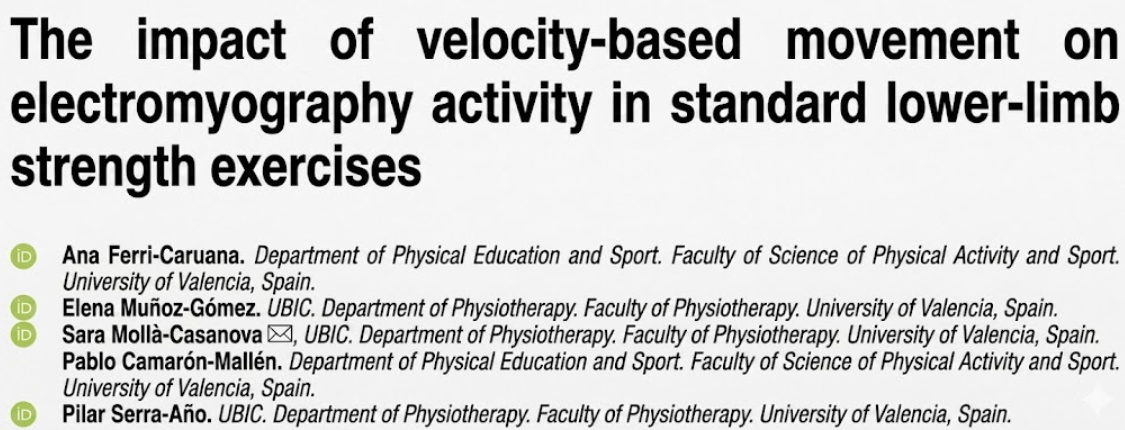 Movement speed and muscle activation